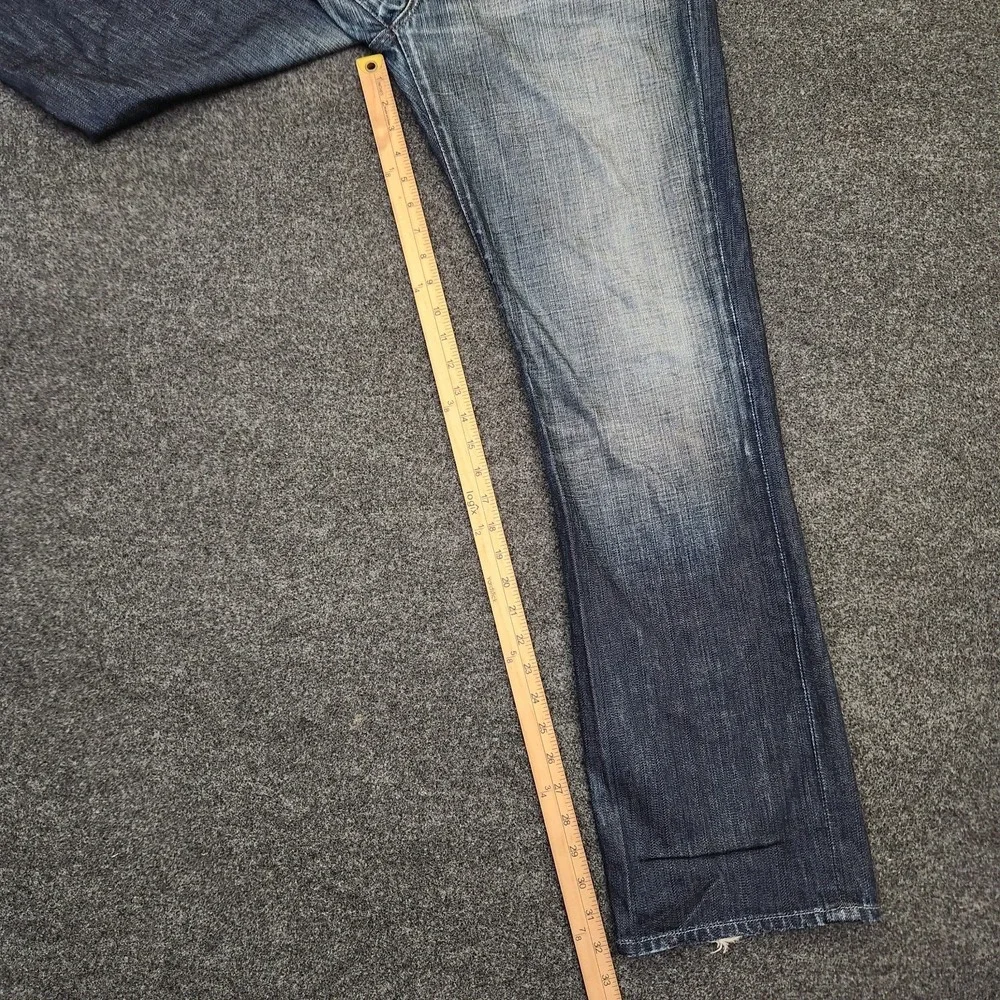 7 For All Mankind Men's 36 Standard Blie Medium Wash Straight Leg Jeans
